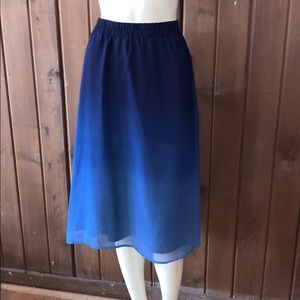 Old Navy Blue Dip Dye Midi Skirt